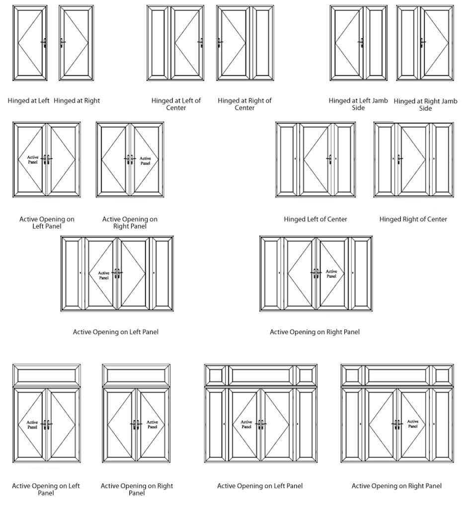 open double door drawing