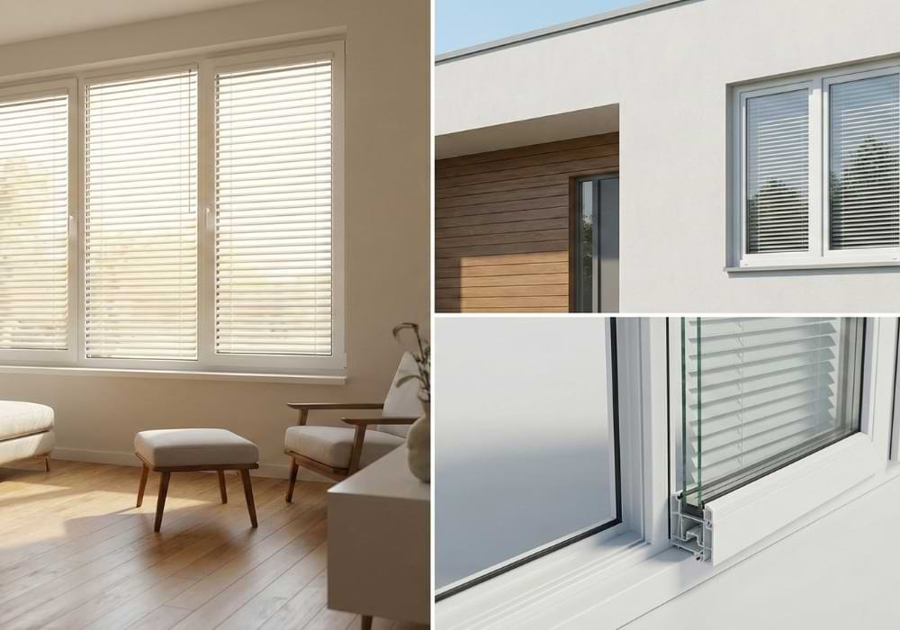 VINYL WINDOWS WITH INTERNAL BLINDS