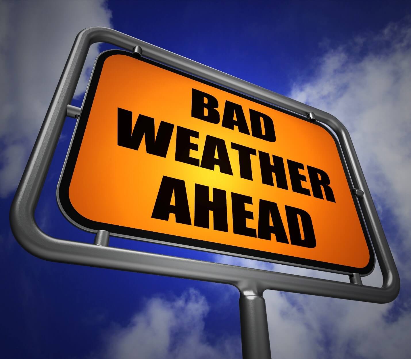 bad weather sign board