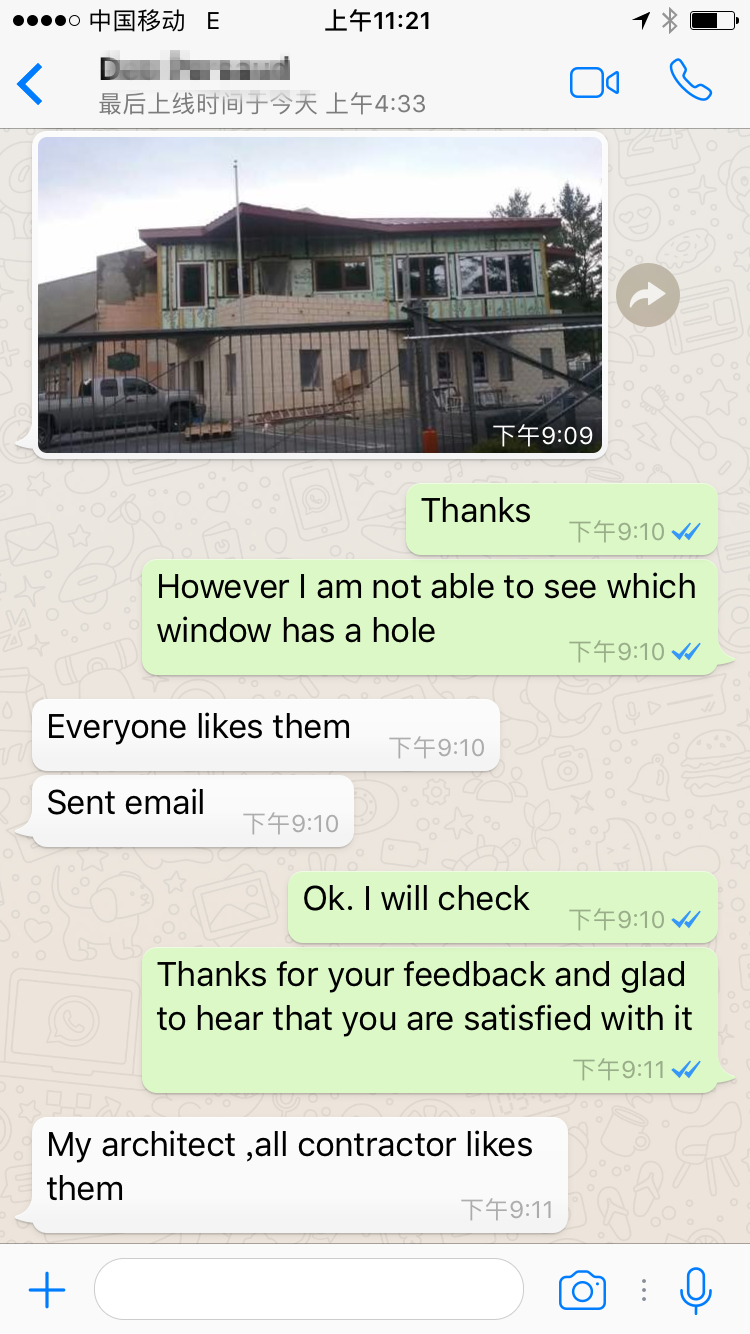 window factory feedback