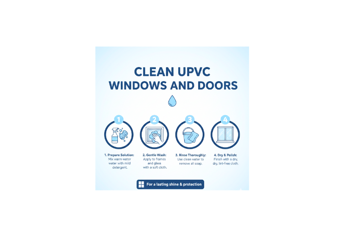 infography Clean uPVC Windows and Doors