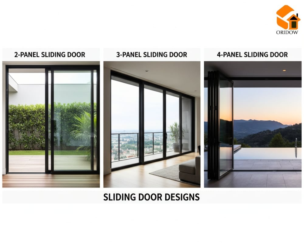 2-panel, 3-panel, and 4-panel sliding doors