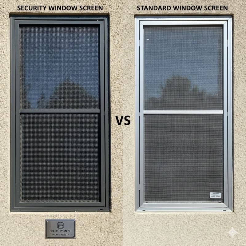 Security Window Screens vs. Standard Window Screen