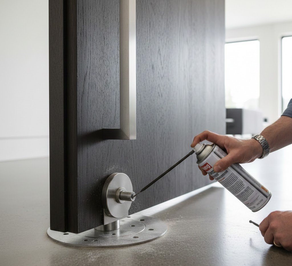 Why is my pivot door making noise?