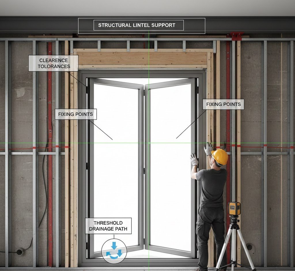 Installation Support of Aluminum Bifold Door 