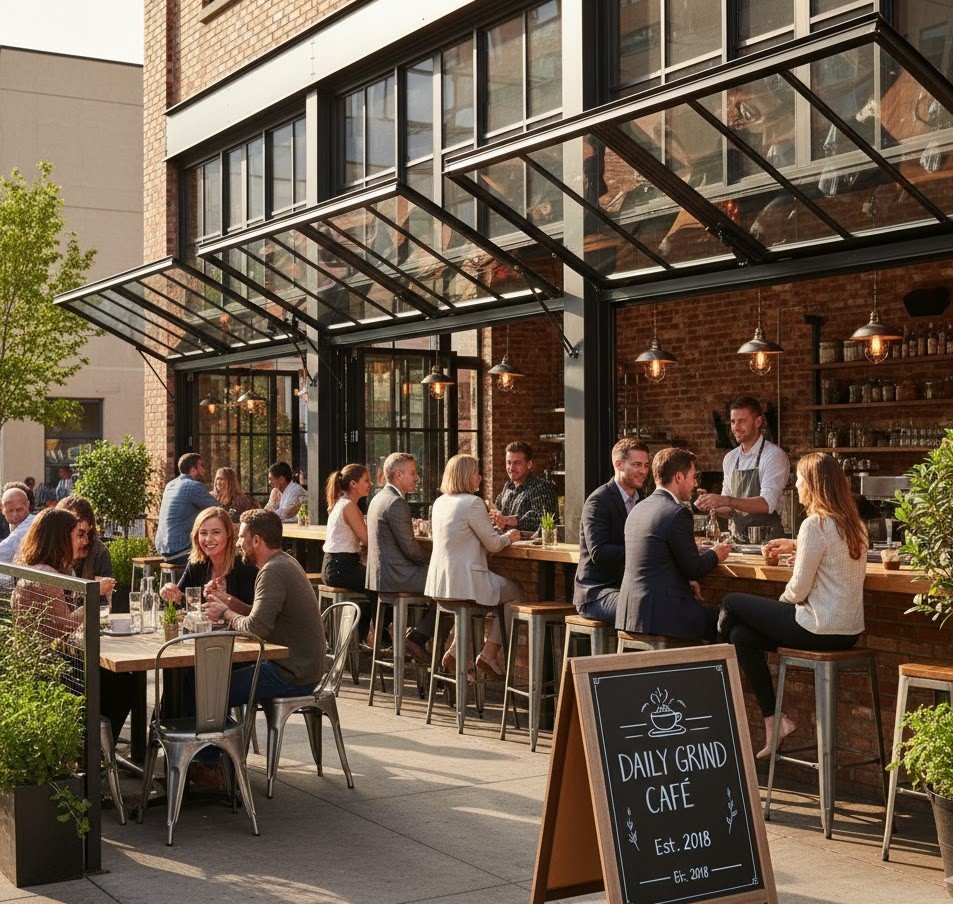 Commercial Applications of Fold-Up Windows