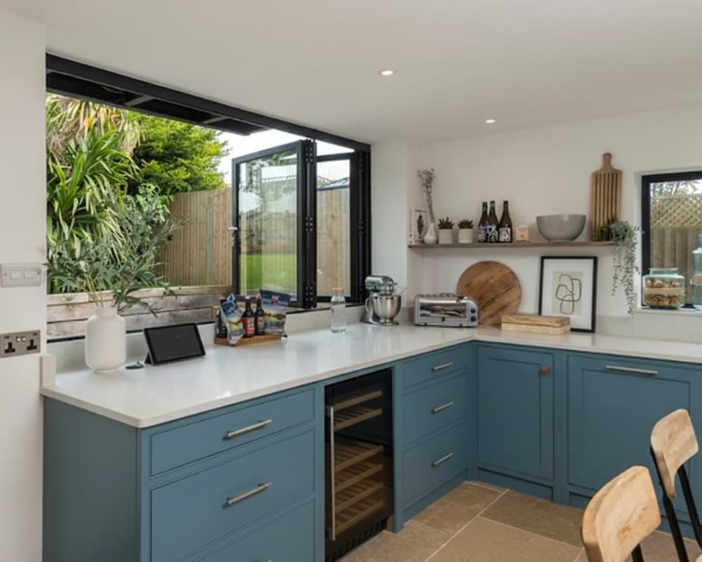 Folding Windows Improve Energy Efficiency in kitchen