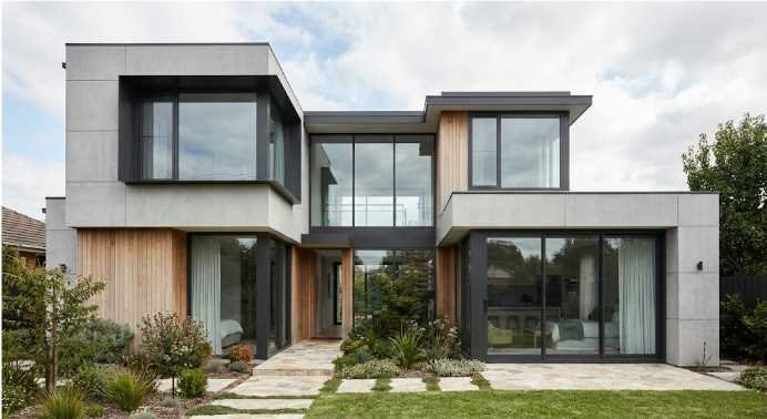 Modern home featuring high-performance aluminum window systems