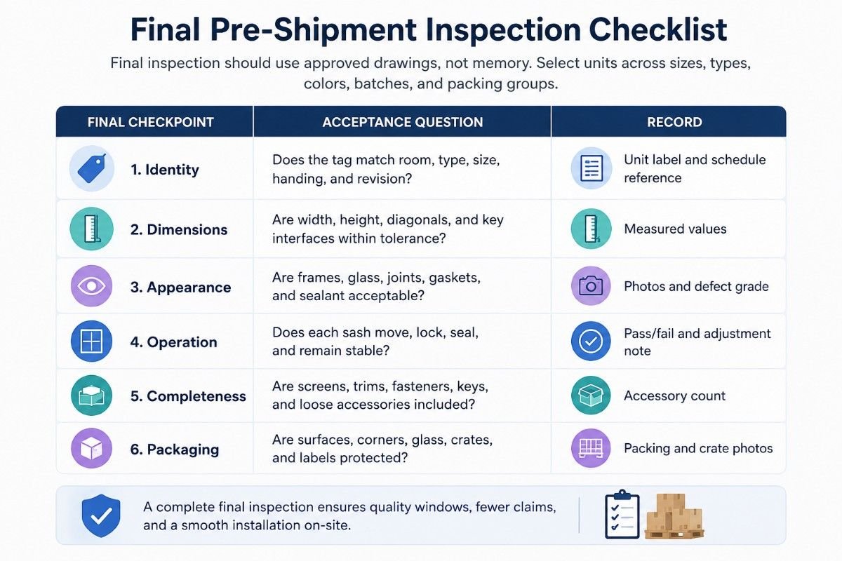 Final Pre-Shipment Inspection Checklist Infographic