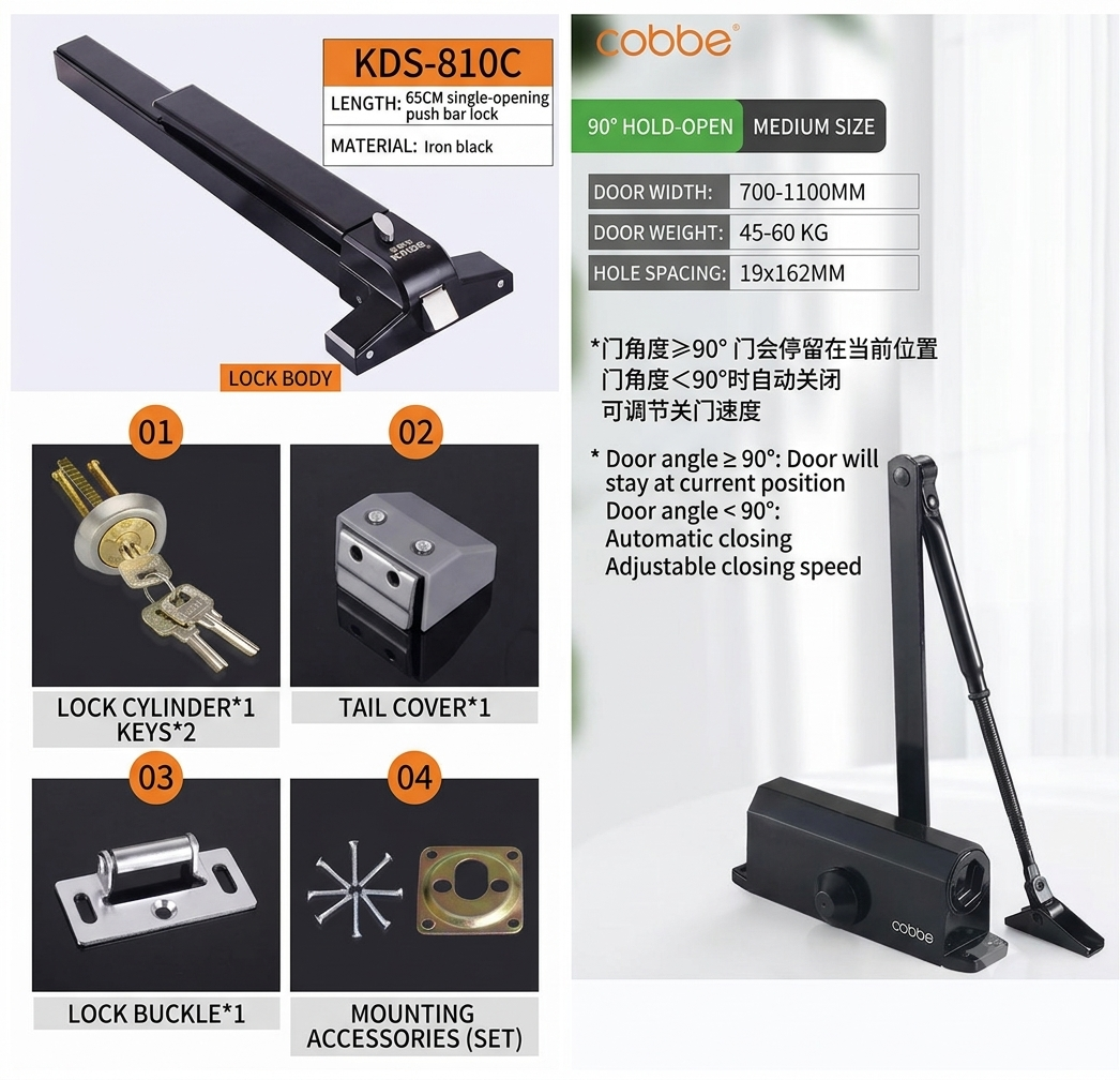 Store front door hardware