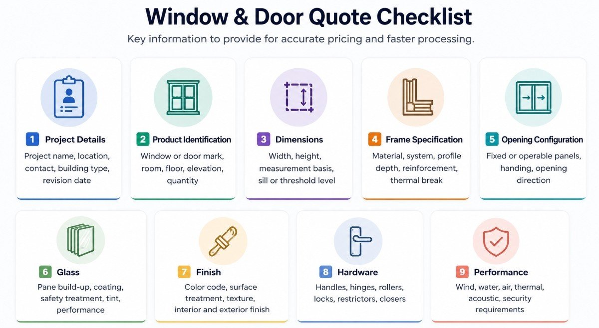 Window and Door Quote Checklist at a Glance