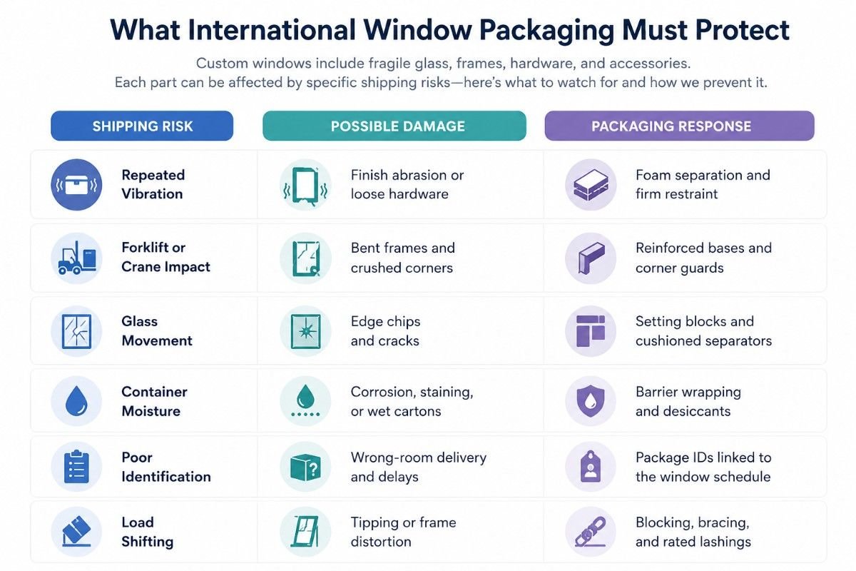 What International Window Packaging Must Protect Infographic
