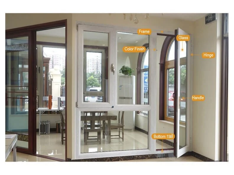 aluminum hinged doors