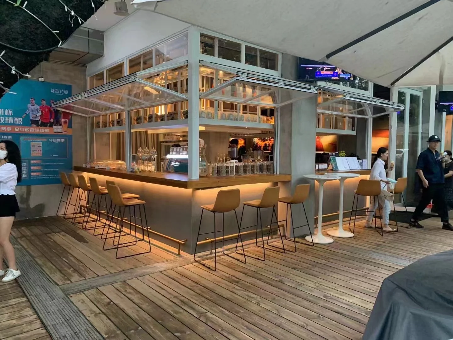 fold up window for restaurant