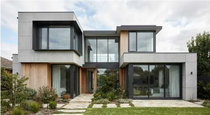 Modern home featuring high-performance aluminum window systems