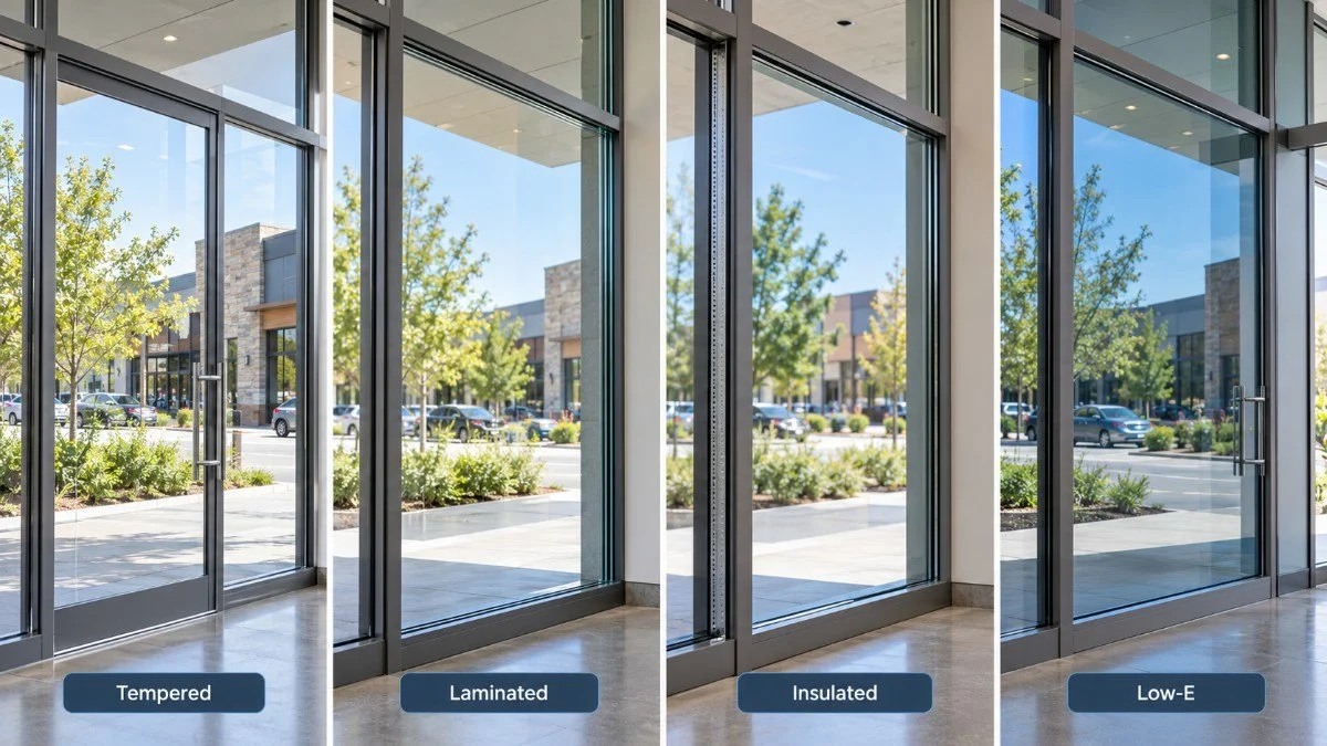 Tempered vs Laminated vs Insulated vs Low-E Storefront Glass