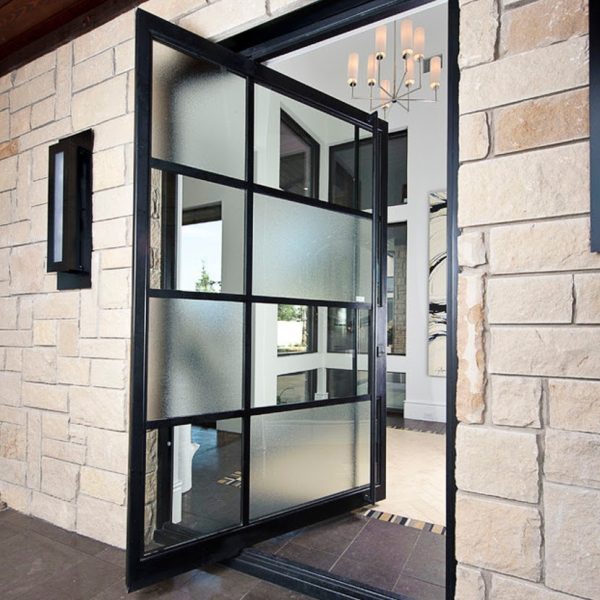 pivot glass door